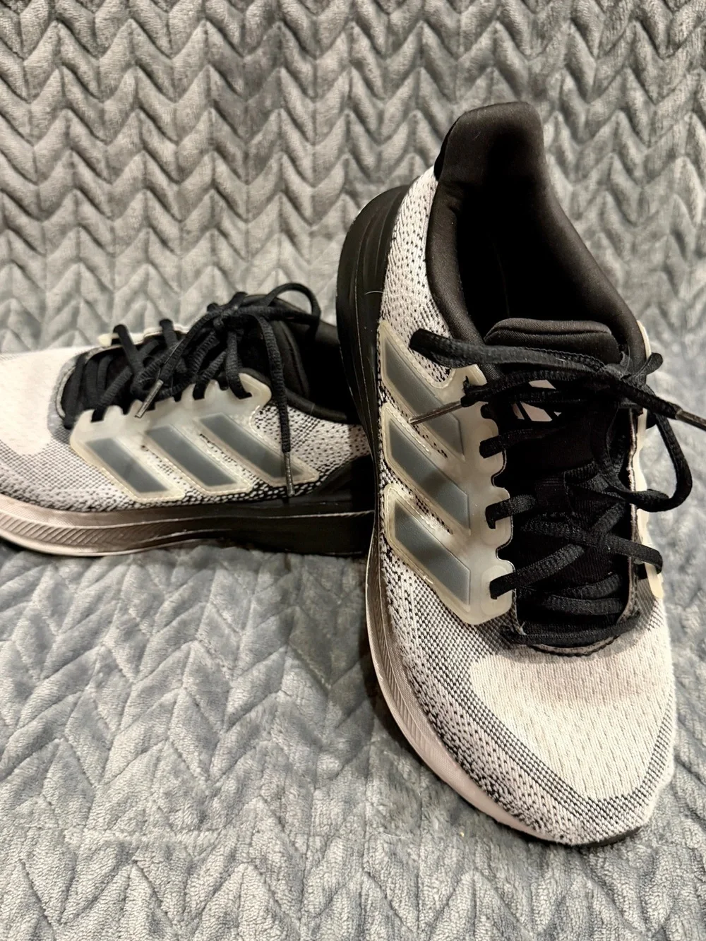 adidas Men’s Black and White Athletic Running Shoes
